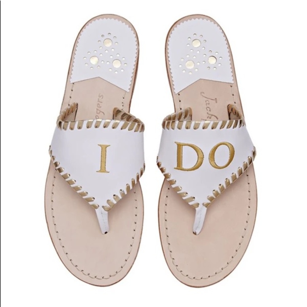 Jack Rogers Embroidered "I DO" Sandal
